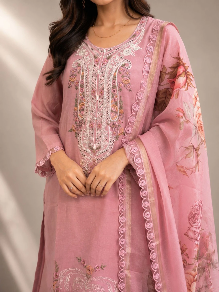EMBROIDERED SUIT 3 PC